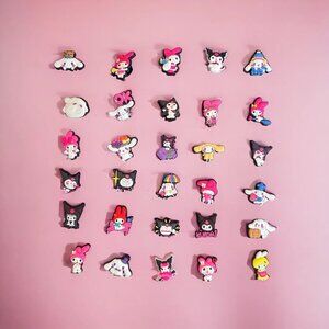 8pc Sanrio Kuromi Cinnamoroll My Melody Shoe Charms for Crocs & Sandals - RANDOM